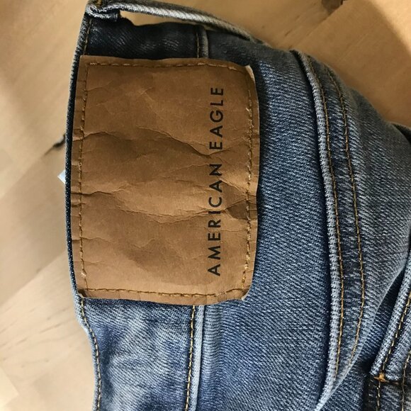 AMERICAN EAGLE - MEN'S 28 X 28 - BLUE ATHLETIC SKINNY AIRFLEX + DENIM JEANS - Picture 10 of 10